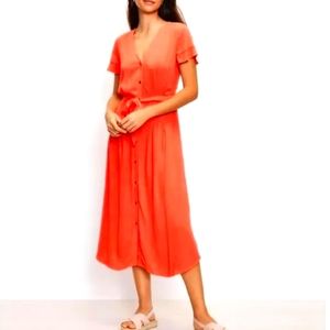 LOFT Candied Orange Dress